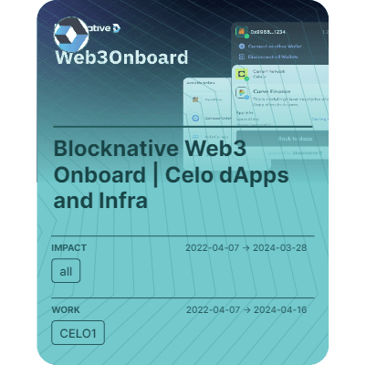 Blocknative Web3 Onboard | Celo dApps and Infra